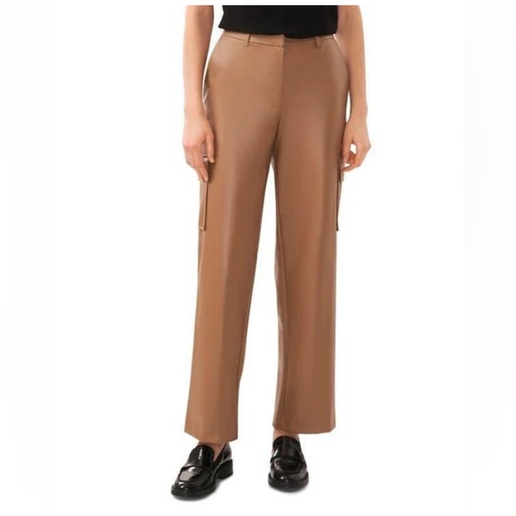 Halogen wide leg pleather cargo pant NWT - Picture 2 of 7